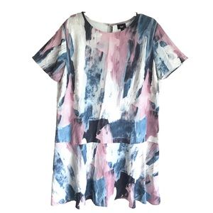 Mossimo Pastel Watercolor Drop Waist Shift Dress